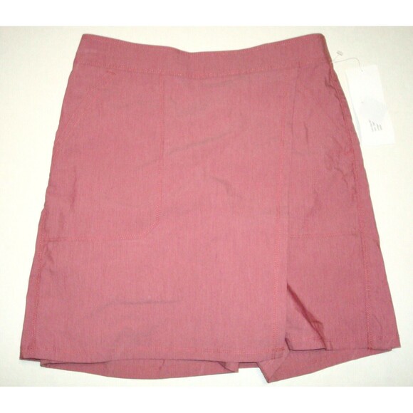 Womens New 8 NWT Columbia Longer Day Run Camp Hike Skort Skirt Shorts Red Pocket